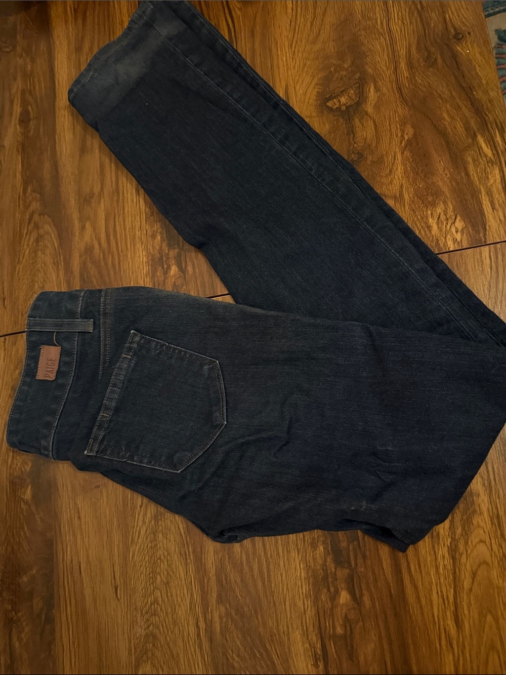 PAIGE Men's Dark Indigo Straight Jeans